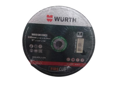 DISCO DE CORTE FIRECUT 230 X 1.8 X 22.23 9 PULGADAS